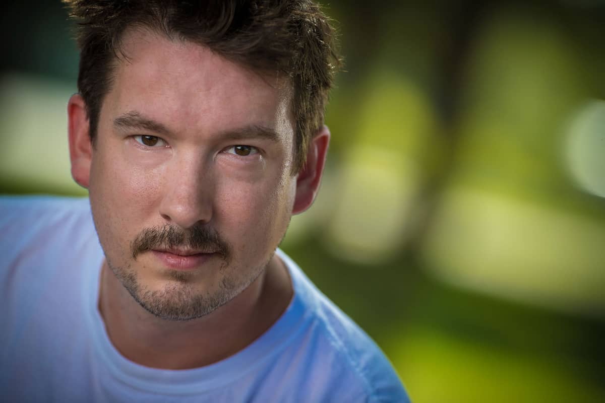 Headshots: grumbostache2.jpg, by Adam Grumbo