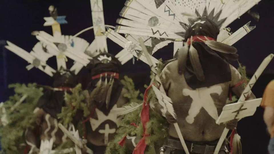 Austin Powwow Apache Crown Dancers 2023 film still by Adam Grumbo