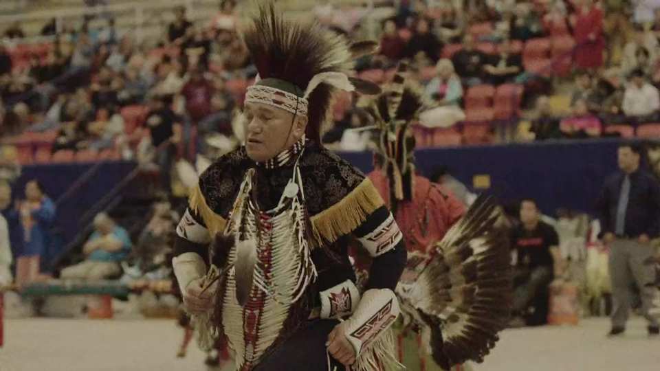 Austin Powwow Apache Crown Dancers 2023 film still by Adam Grumbo