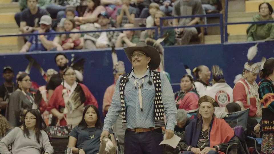 Austin Powwow Apache Crown Dancers 2023 film still by Adam Grumbo