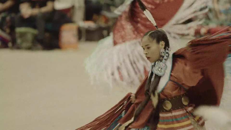 Austin Powwow Apache Crown Dancers 2023 film still by Adam Grumbo