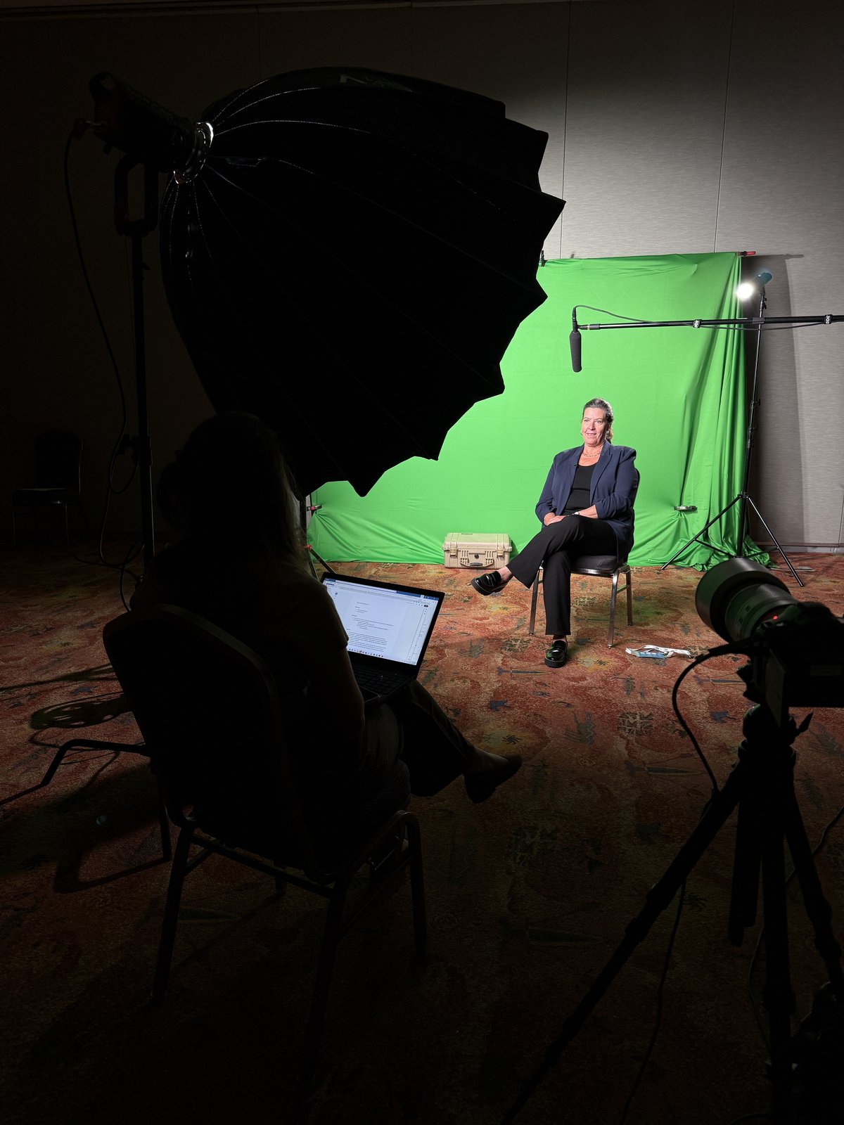 Green Screen Interview Setup