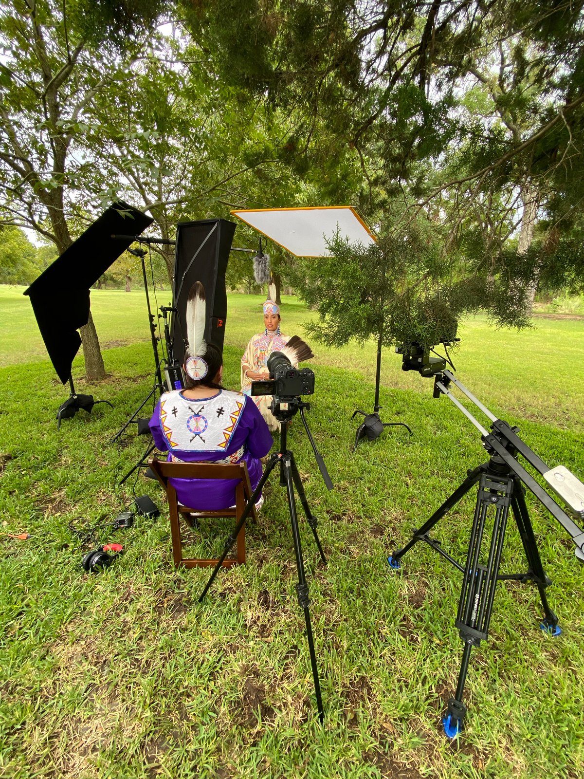 Outdoor Interview Setup
